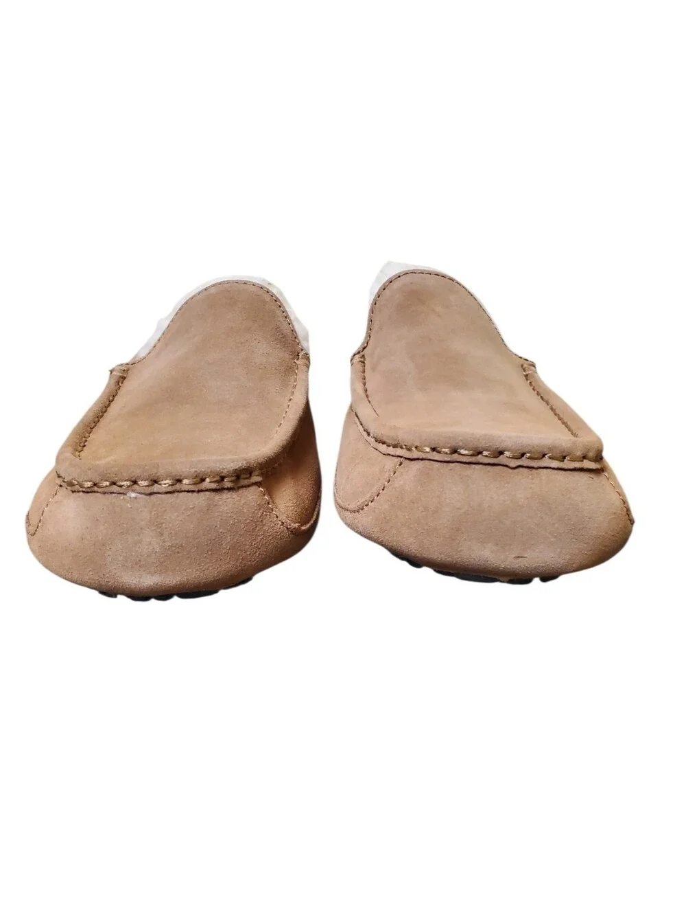 UGG Ascot Chestnut Full Grain Suede Upcycled Wool Lining Slippers New Men's 9